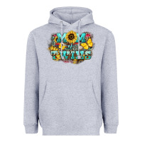 Heather Grey Mom of twins sunflower mothers day Heavyweight Hoodie - HowdyJamesFarm