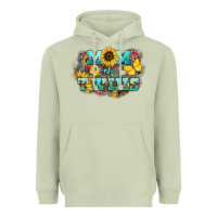 Matcha Mom of twins sunflower mothers day Heavyweight Hoodie - HowdyJamesFarm
