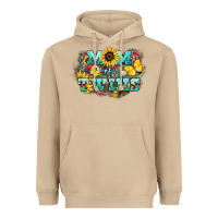 Mushroom Mom of twins sunflower mothers day Heavyweight Hoodie - HowdyJamesFarm