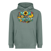 Sage Mom of twins sunflower mothers day Heavyweight Hoodie - HowdyJamesFarm