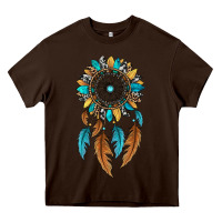 Chocolate Brown dreamer catcher sunflower Heavy Core Tee - JahusDesignShop
