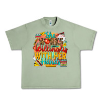 Oil Green she works willingly with her hands teacher Urban Heavy Tee - NancyCooperArtShop