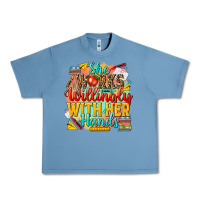 She Works Willingly With Her Hands Teacher Urban Heavy Tee | Teevron