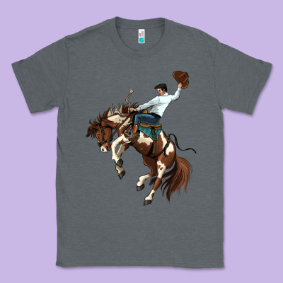 American Paint Horse Rodeo Cowboy Classic Tee Designed By Maliassmallbusiness