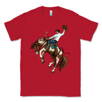 Red american paint horse rodeo cowboy Classic Tee - MaliasSmallBusiness