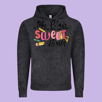 My Class Is Full Of Sweethearts Vintage Hoodie Designed By Maliassmallbusiness