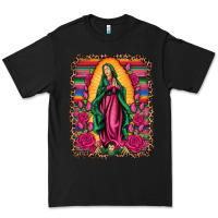 Black our lady of guadalupe serape background Premium Tee - Artiststas