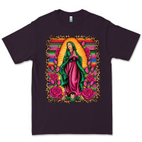 Plum our lady of guadalupe serape background Premium Tee - Artiststas