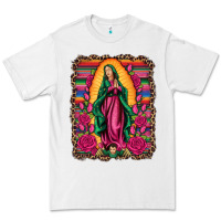 White our lady of guadalupe serape background Premium Tee - Artiststas