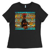 Black doberman with western background Ladies Tee - Artiststas