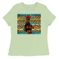 Matcha doberman with western background Ladies Tee - Artiststas