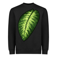 Black Dumb Cane Leaf Heavyweight Sweatshirt - LillyAllenDesigns