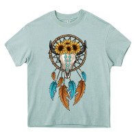 Arona dreamer catcher bull skull Heavy Core Tee - JahusDesignShop