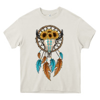 Dreamer Catcher Bull Skull Heavy Core Tee | Teevron