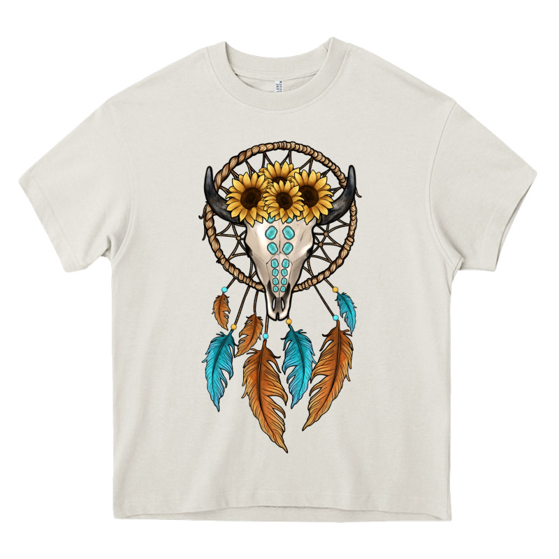 Dreamer Catcher Bull Skull Heavy Core Tee by JahusDesignShop | Teevron