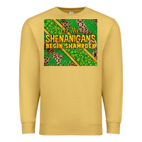 Antique Gold Let the shenanigans begin shamrock tumbler Premium Sweatshirt - HowdyJamesFarm