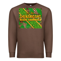 Chestnut Let the shenanigans begin shamrock tumbler Premium Sweatshirt - HowdyJamesFarm