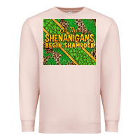 Pale Pink Let the shenanigans begin shamrock tumbler Premium Sweatshirt - HowdyJamesFarm
