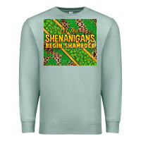 Seafoam Let the shenanigans begin shamrock tumbler Premium Sweatshirt - HowdyJamesFarm