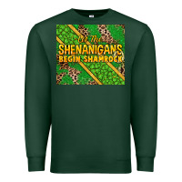 Sports Green Let the shenanigans begin shamrock tumbler Premium Sweatshirt - HowdyJamesFarm