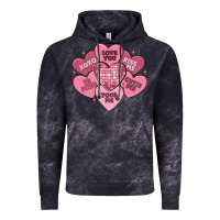 Cloud Black valentines conversation hearts Vintage Hoodie - MaliasSmallBusiness