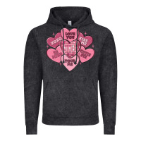 Vintage Black valentines conversation hearts Vintage Hoodie - MaliasSmallBusiness