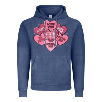 Vintage Denim valentines conversation hearts Vintage Hoodie - MaliasSmallBusiness