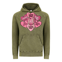 Vintage Olive valentines conversation hearts Vintage Hoodie - MaliasSmallBusiness