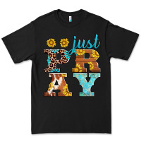Black just pray western sunflowers Premium Tee - AdoDesignShop
