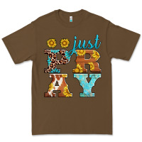 Cacao just pray western sunflowers Premium Tee - AdoDesignShop