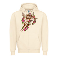 Sandshell Cupid with rose Valentine's Day Zipper Hoodie - HowdyJamesFarm