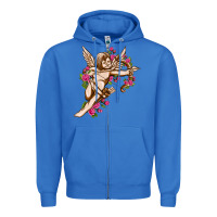 True Royal Cupid with rose Valentine's Day Zipper Hoodie - HowdyJamesFarm