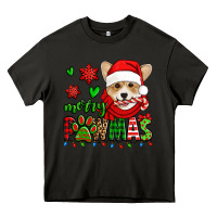 Asphalt merry pawmas christmas corgi Heavy Core Tee - Jasminsmagicworld