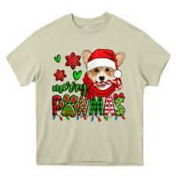 Mossy merry pawmas christmas corgi Heavy Core Tee - Jasminsmagicworld