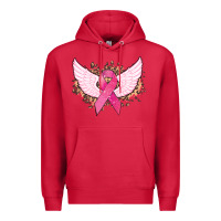 Cardinal Cancer ribbon angel wings Cancer Awareness Premium Hoodie - HowdyJamesFarm