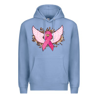 Colony Blue Cancer ribbon angel wings Cancer Awareness Premium Hoodie - HowdyJamesFarm