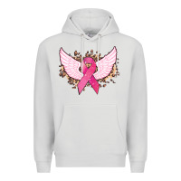 Dove Grey Cancer ribbon angel wings Cancer Awareness Premium Hoodie - HowdyJamesFarm