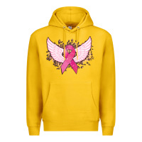 Lemon Cancer ribbon angel wings Cancer Awareness Premium Hoodie - HowdyJamesFarm