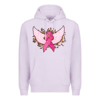 Lilac Cancer ribbon angel wings Cancer Awareness Premium Hoodie - HowdyJamesFarm