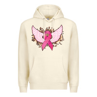 Sandshell Cancer ribbon angel wings Cancer Awareness Premium Hoodie - HowdyJamesFarm