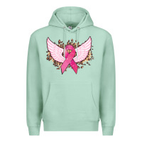 Seafoam Cancer ribbon angel wings Cancer Awareness Premium Hoodie - HowdyJamesFarm