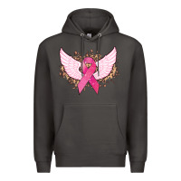 Smoke Cancer ribbon angel wings Cancer Awareness Premium Hoodie - HowdyJamesFarm