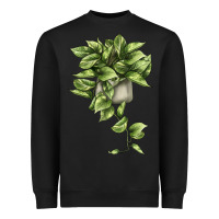 Black Golden Pothos Heavyweight Sweatshirt - LillyAllenDesigns