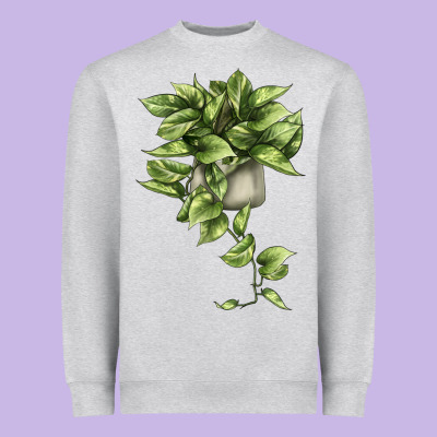 Golden Pothos Heavyweight Sweatshirt Designed By Lillyallendesigns
