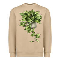Mushroom Golden Pothos Heavyweight Sweatshirt - LillyAllenDesigns