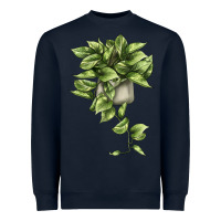 Navy Golden Pothos Heavyweight Sweatshirt - LillyAllenDesigns