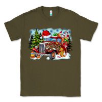 Army Green Christmas truck Classic Tee - CowhideDigitalArt