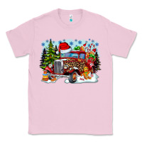 Bubblegum Pink Christmas truck Classic Tee - CowhideDigitalArt