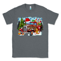 Charcoal Heather Christmas truck Classic Tee - CowhideDigitalArt