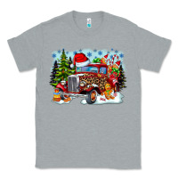 Heather Grey Christmas truck Classic Tee - CowhideDigitalArt